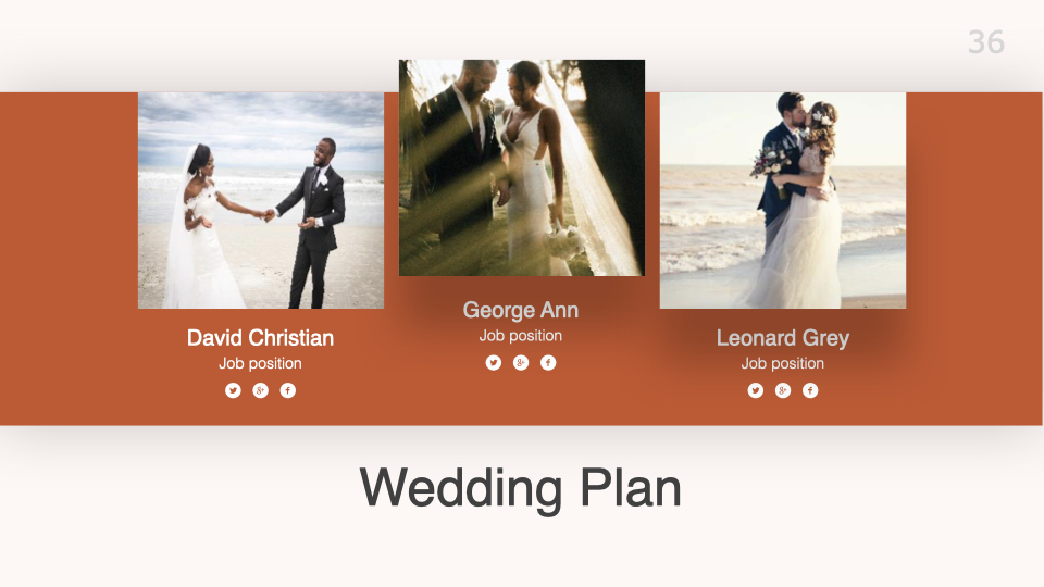 More types of the wedding plan.