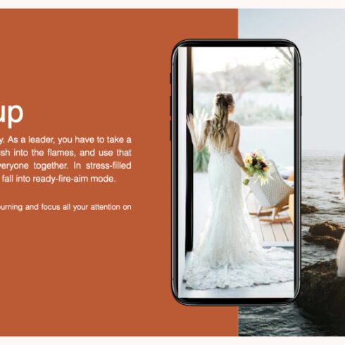 Mobile option of this nice wedding template.