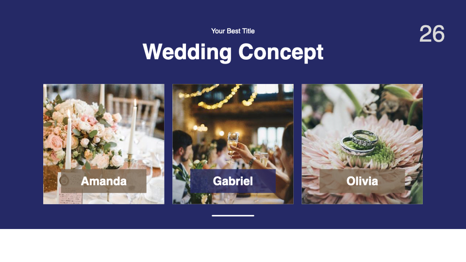 Nice slide to tell about wedding concept.