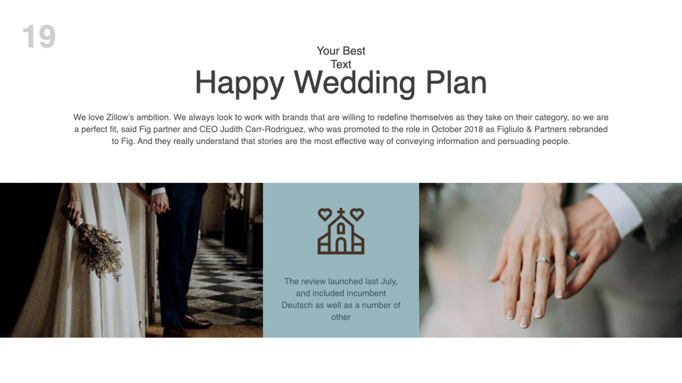 Happy wedding plan.
