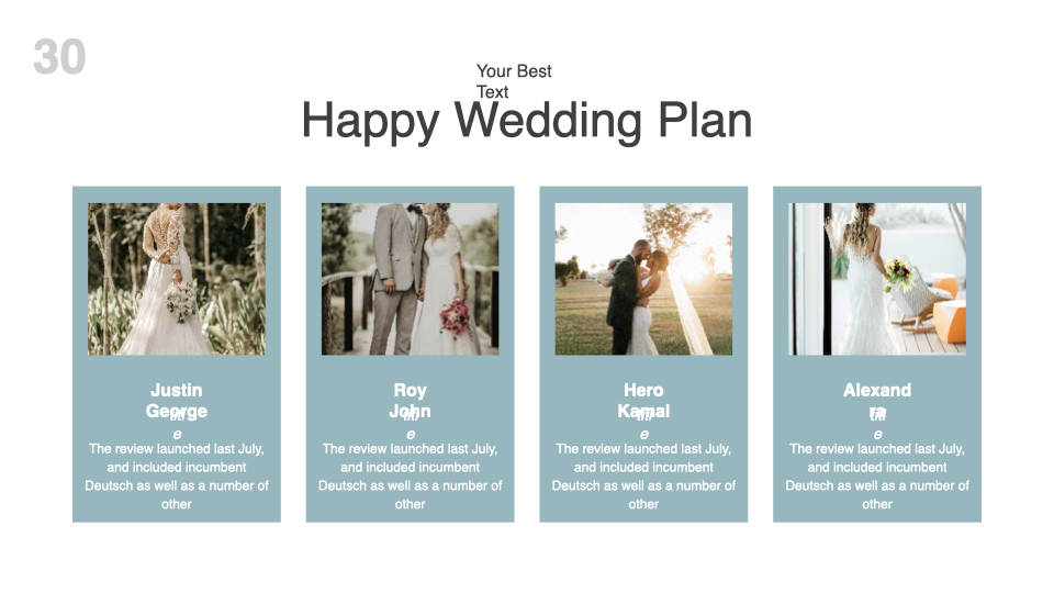 Plan for happy wedding.