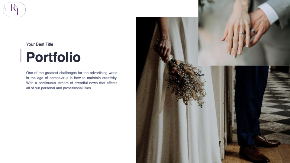 So creative and fashionable portfolio for your wedding.