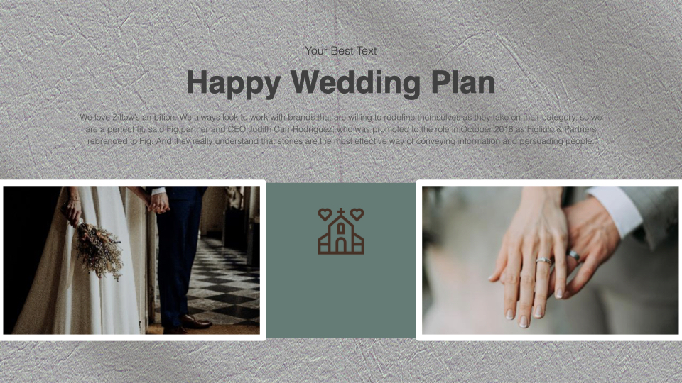 Plan for happy weddings.