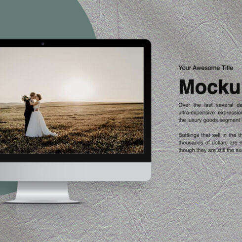 Desktop option of the Wedding Invitation Presentation Template.