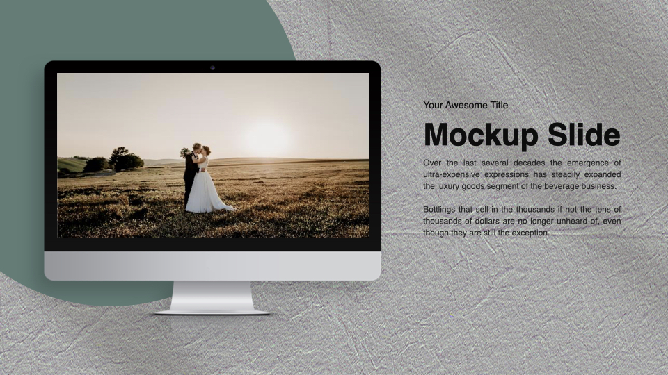 Desktop option of the Wedding Invitation Presentation Template.