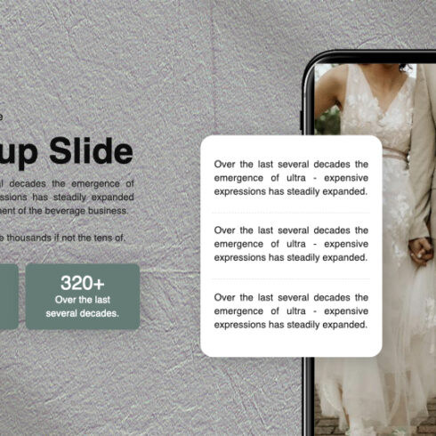 Mobile option of the Wedding Invitation Presentation Template.