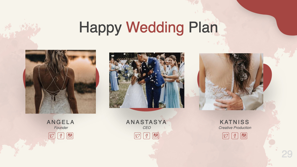 Wedding plan in infographics and table.