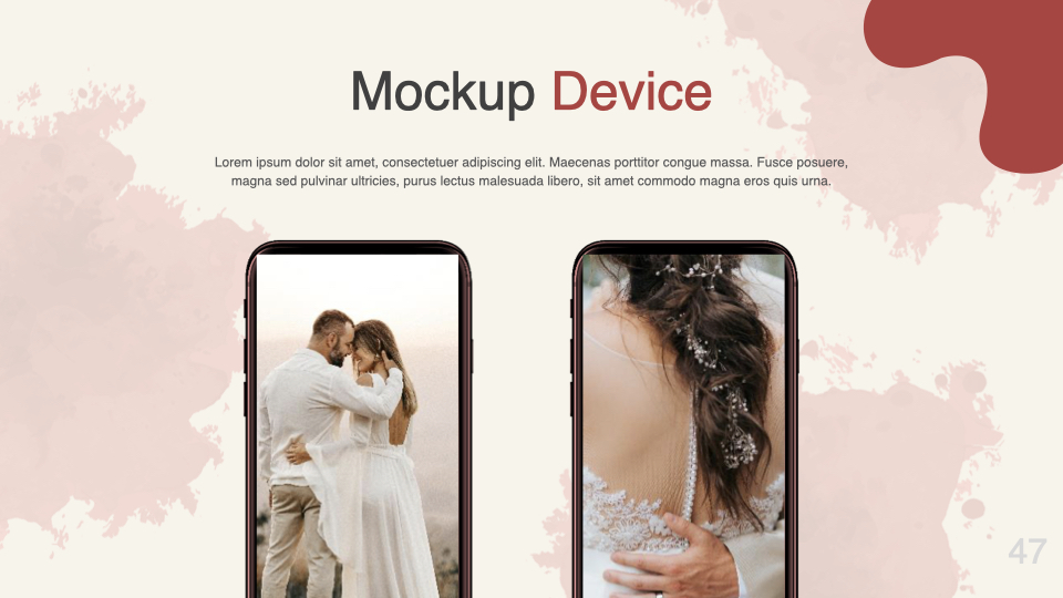 Mobile option of the Wedding Party Presentation Template.