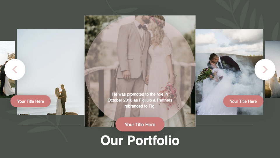 Your wedding portfolio.