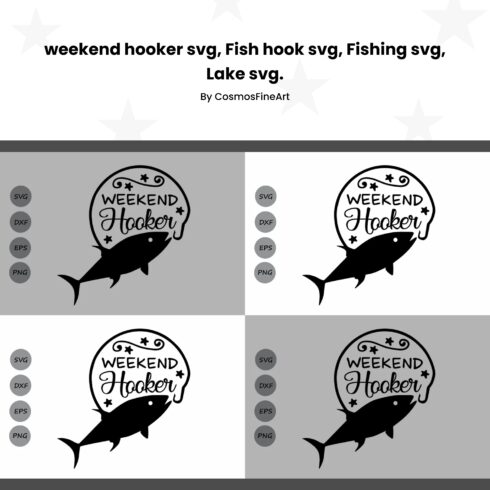 weekend hooker svg, Fish hook svg, Fishing svg, Lake svg.