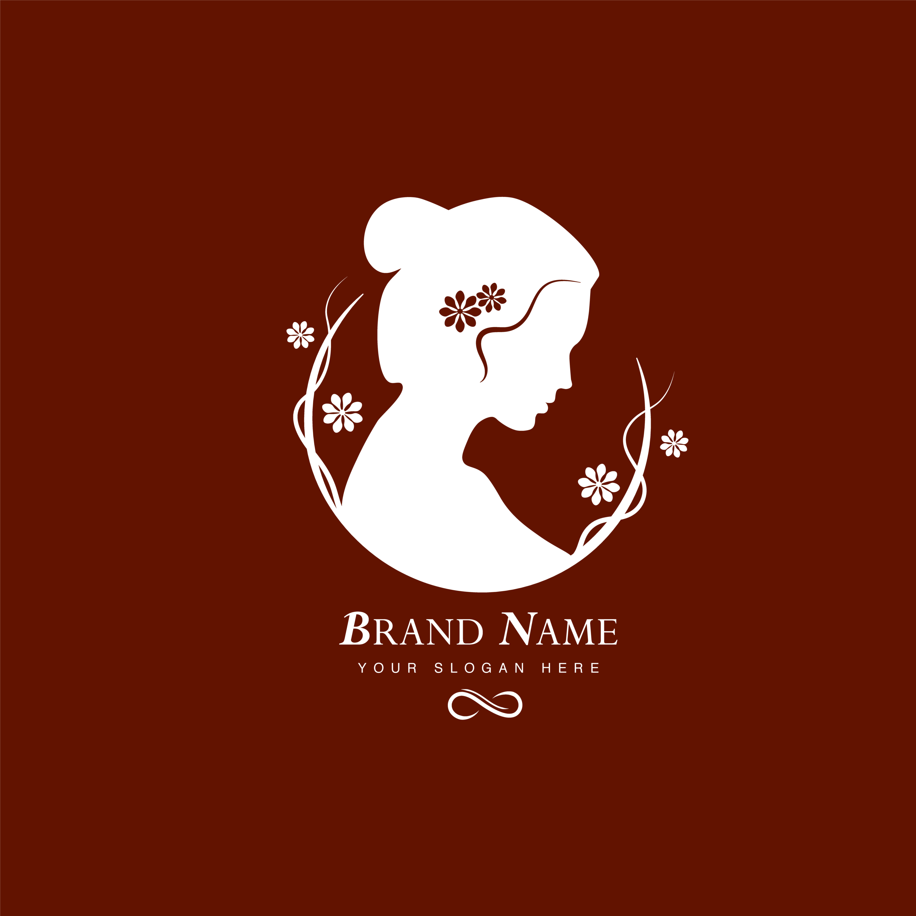white female silhouette logo template sphinx creatus 2