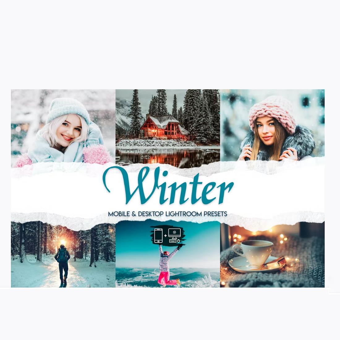 15 Winter Lightroom Mobile & Desktop Presets cover image.