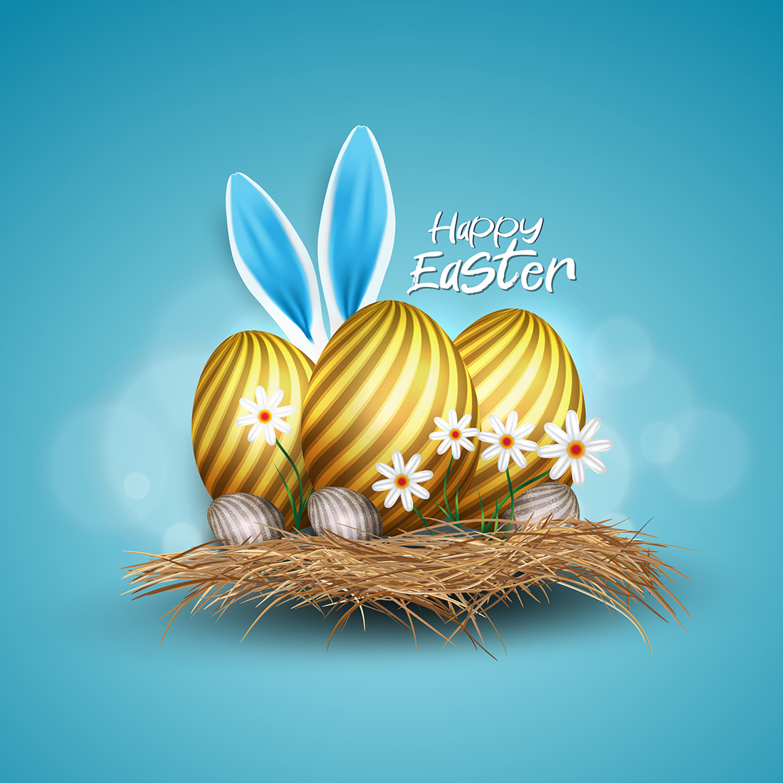 Happy Easter Illustration Cover Image.