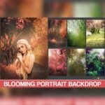 Digital Flower Backdrop Overlay Cover Image.