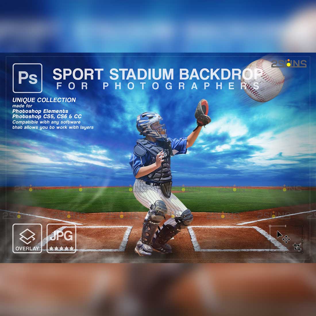 Baseball Amazing Backdrop Sports Digital Background Cover Image.