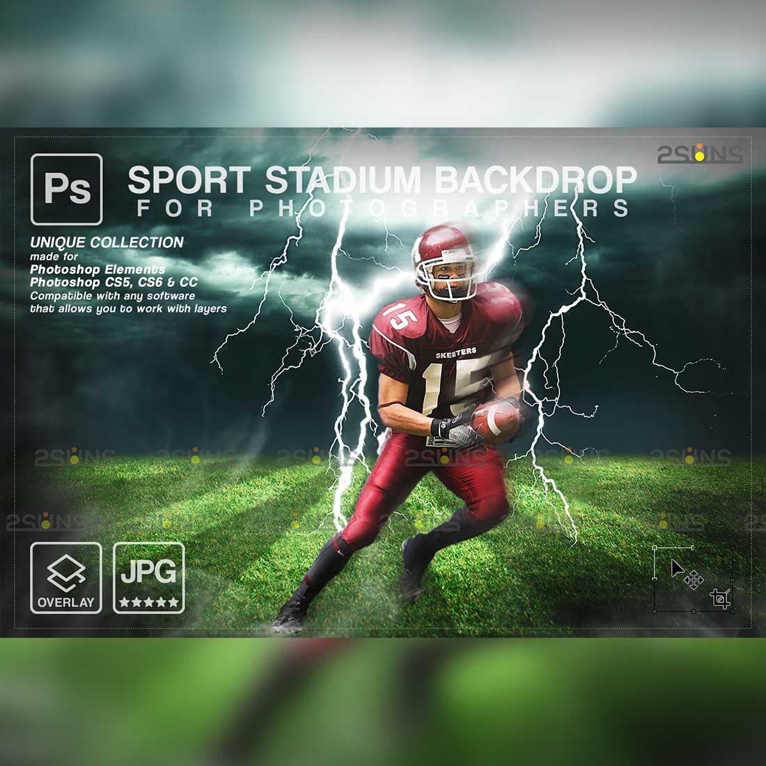 Football Backdrop Sports Digital Backdrop Photography Cover Image.