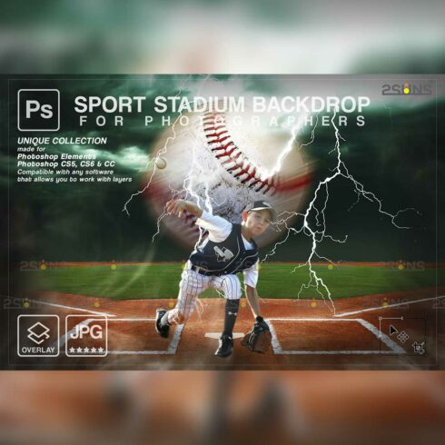 Baseball Modern Backdrop Sports Digital Background Cover Image.