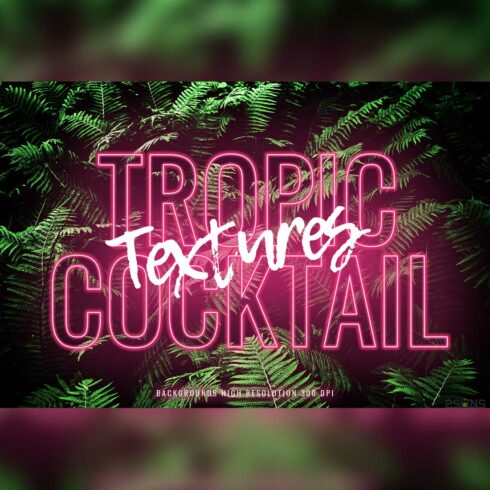 Tropical Fern And Palm Leaves Overlays Cover Image.