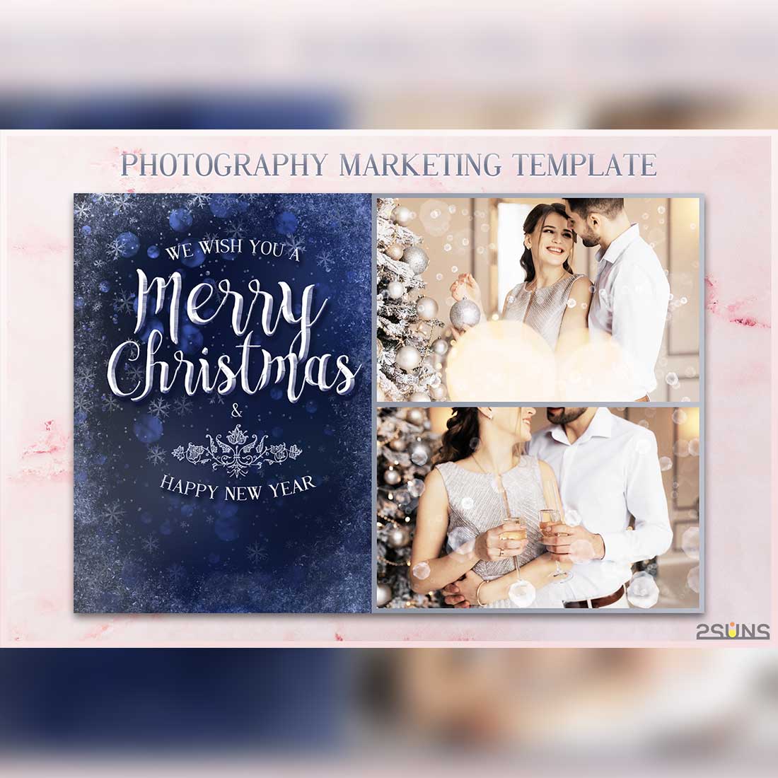 Christmas Marketing Board Photoshop Templates Cover Image.