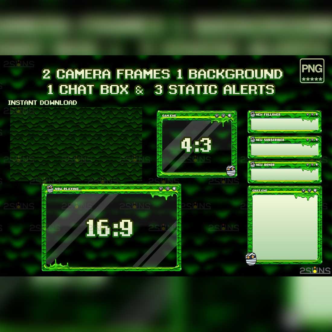 Webcam And Stream Overlay Package Preview Image.