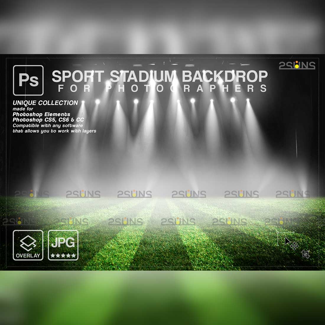 Football Backdrop Sports Digital Overlay Preview Image.