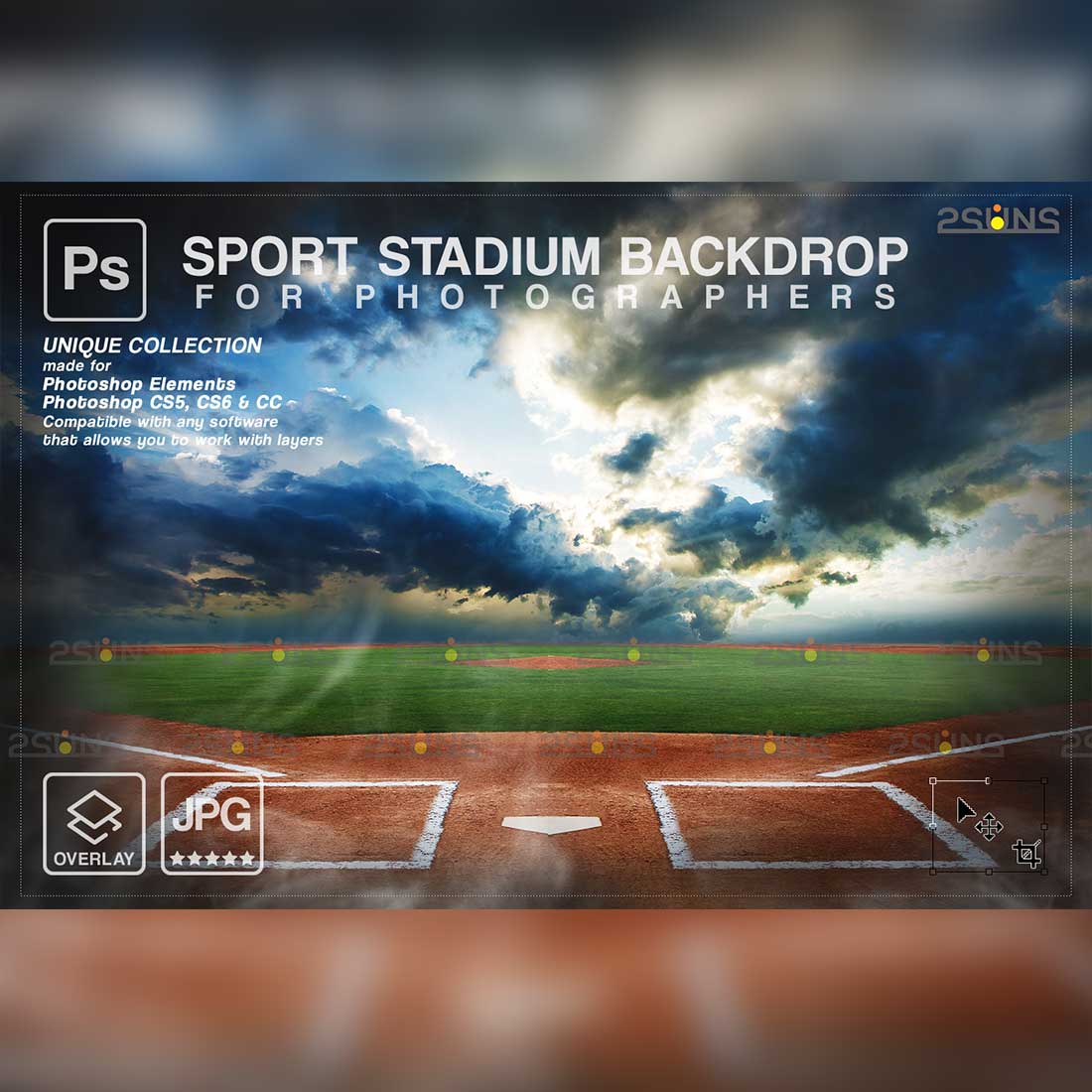 Baseball Stylish Backdrop Sports Digital Background Preview Image.