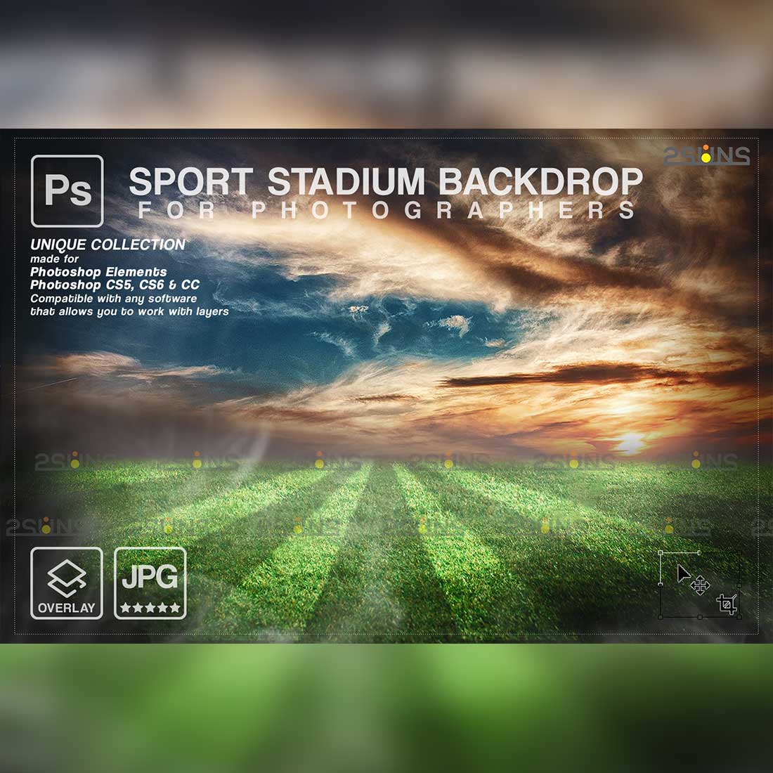 Football Backdrop Sports Digital Overlay Background Preview Image.