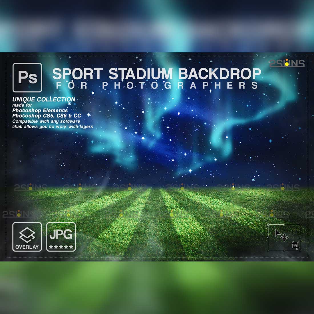 Stadium Football Backdrop Sports Digital Background Preview Image.