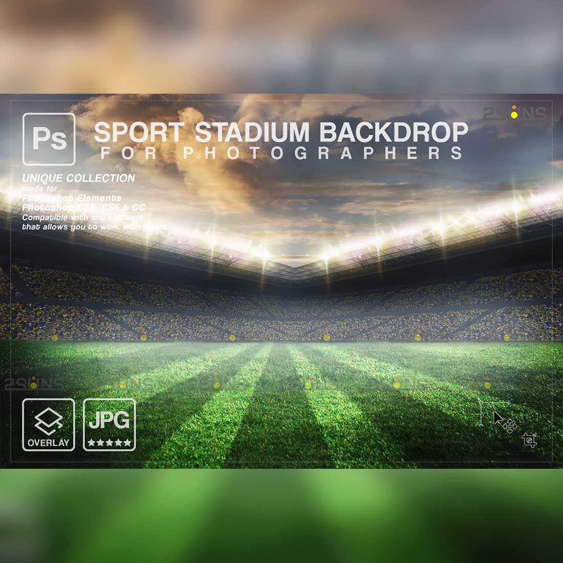 Football Amazing Backdrop Sports Digital Overlay Background Preview Image.