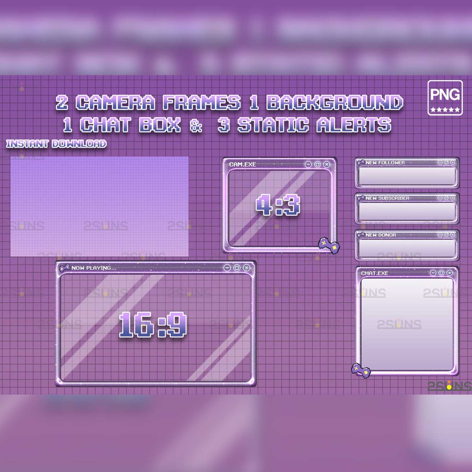 Twitch Chat Box Overlay Purple Twitch Overlay (Download Now) 