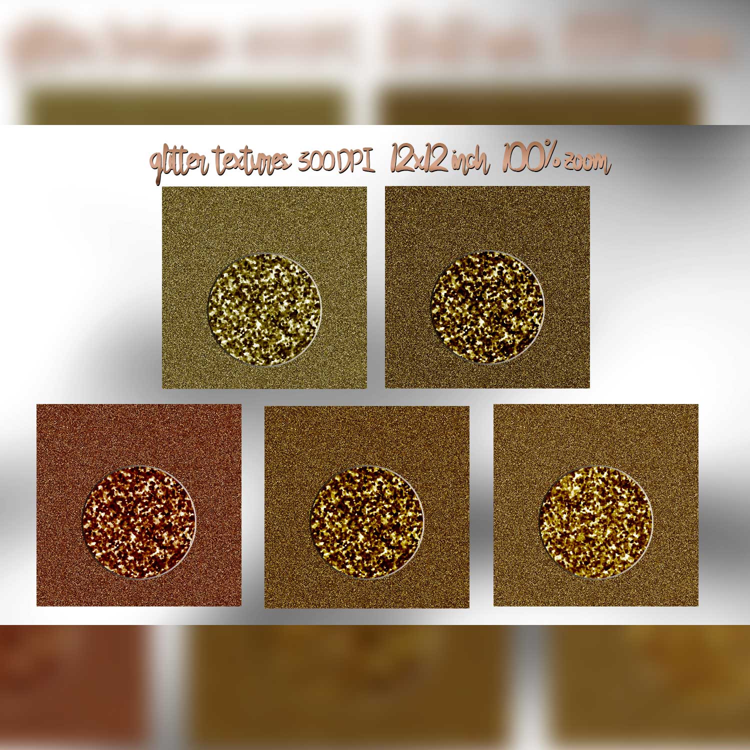 Gold Glitter Digital Paper Pack Foil Texture.