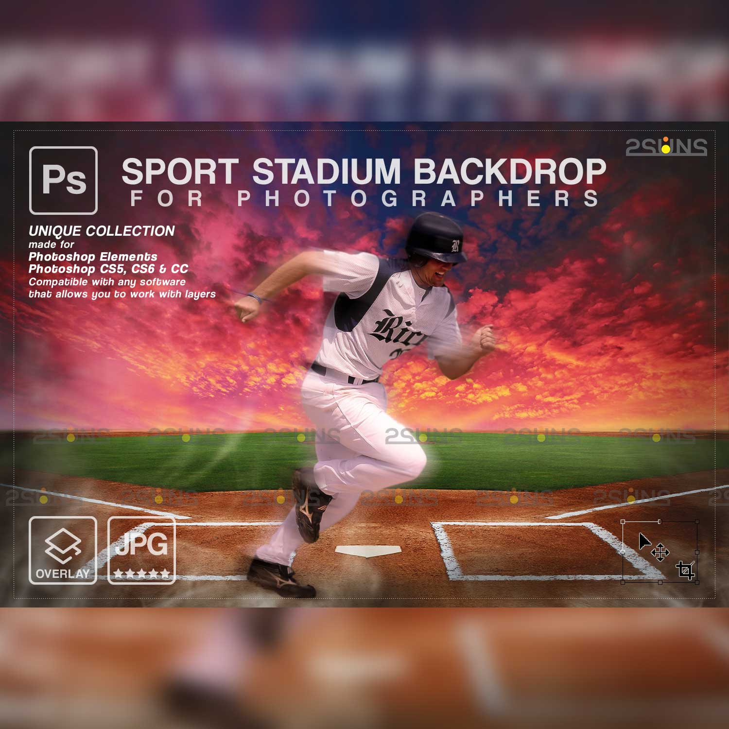 Baseball Backdrop Sports Digital Photo Background Facebook Image.