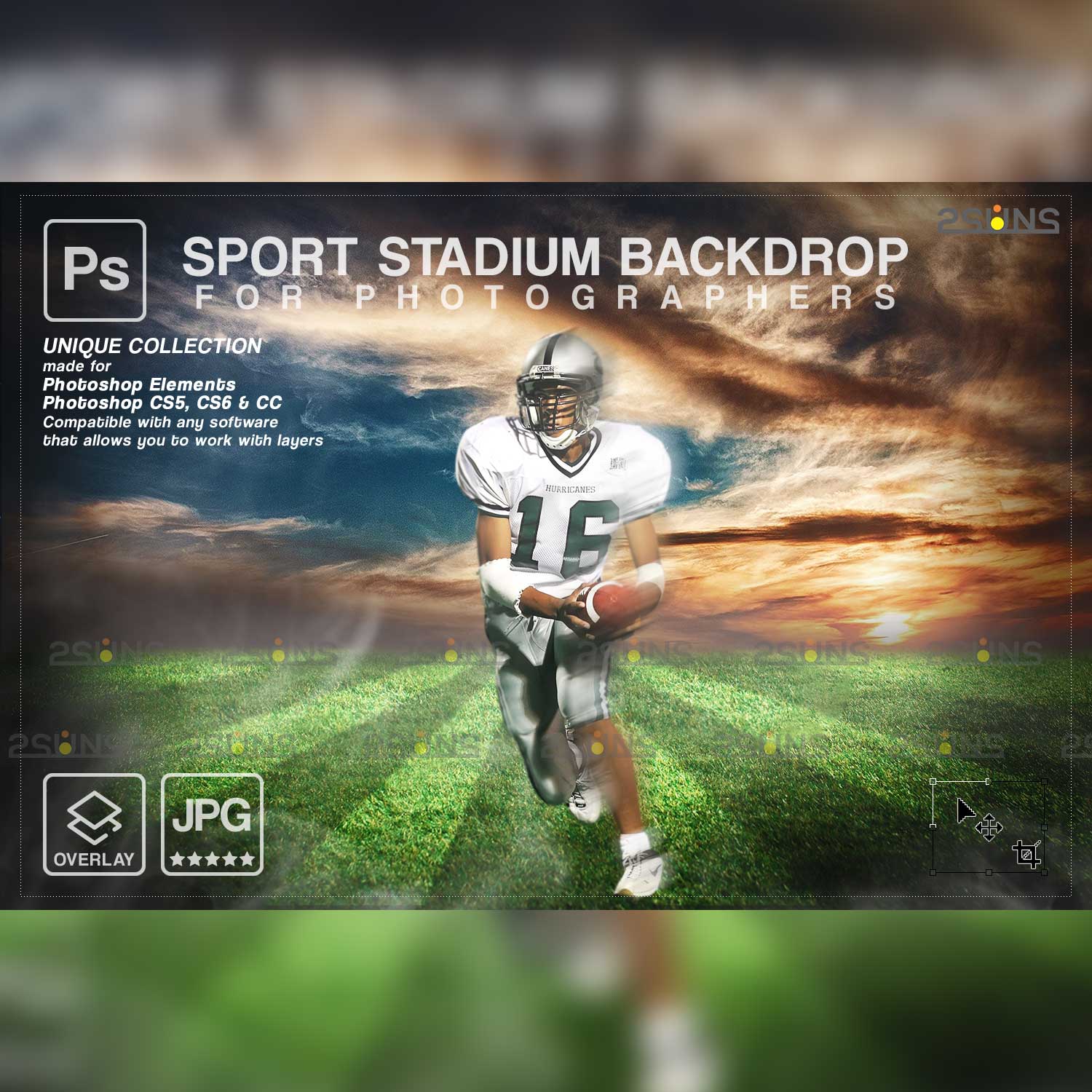 Football Digital Backdrop LIGHTNING FOOTBALL CREATOR Pack 