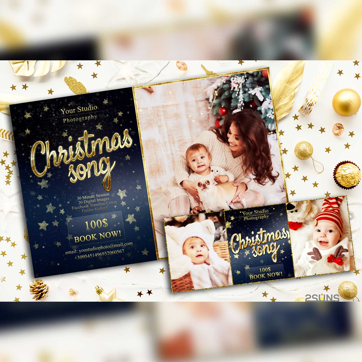 Christmas Mini Session Instagram And Facebook Template.