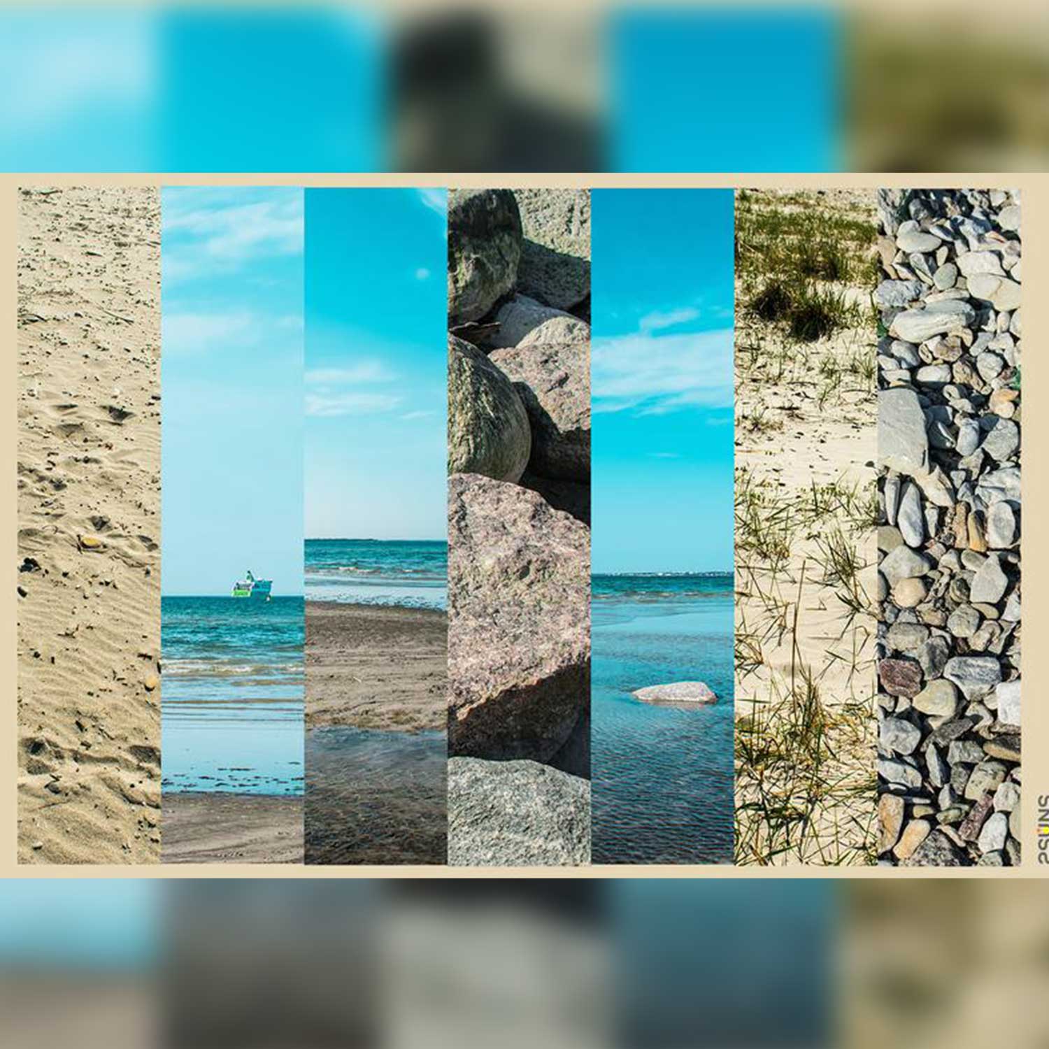 Natural Stone Sea And Beach Textures Examples.