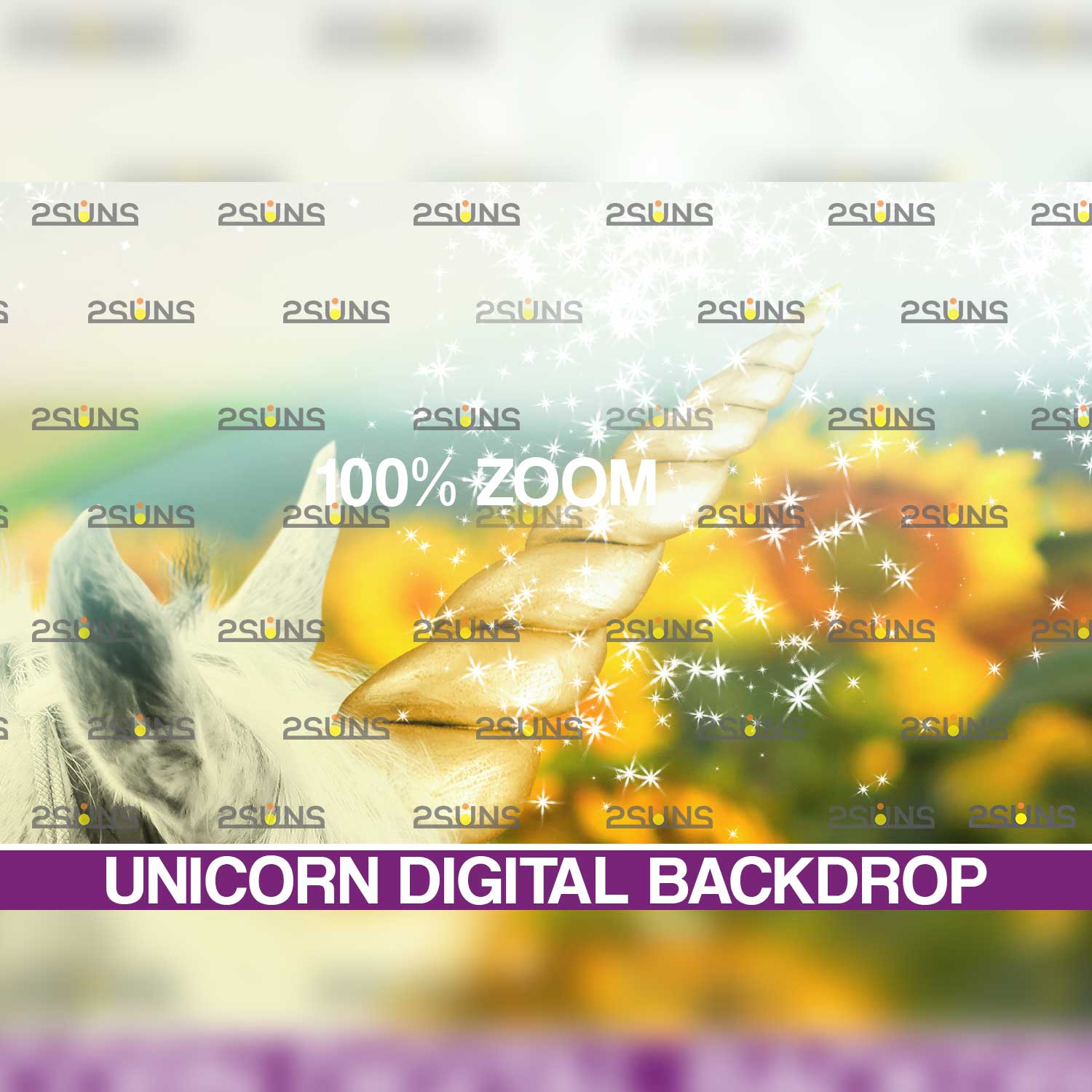 Unicorn Floral Digital Background Clipart Horn.