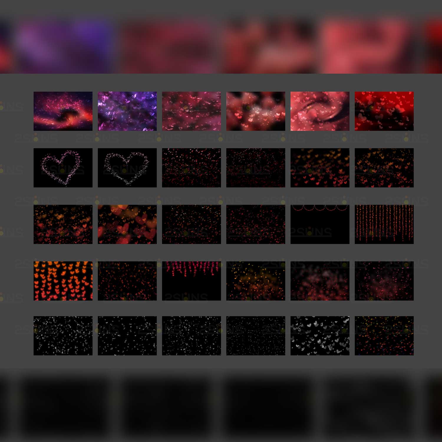 Valentine Bokeh Falling Heart Photoshop Overlay Examples Gallery.