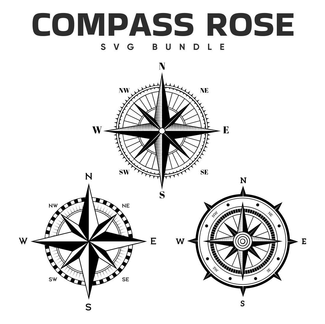 Compass Rose SVG MasterBundles