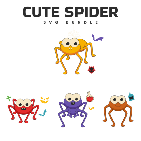 Cute spider svg.