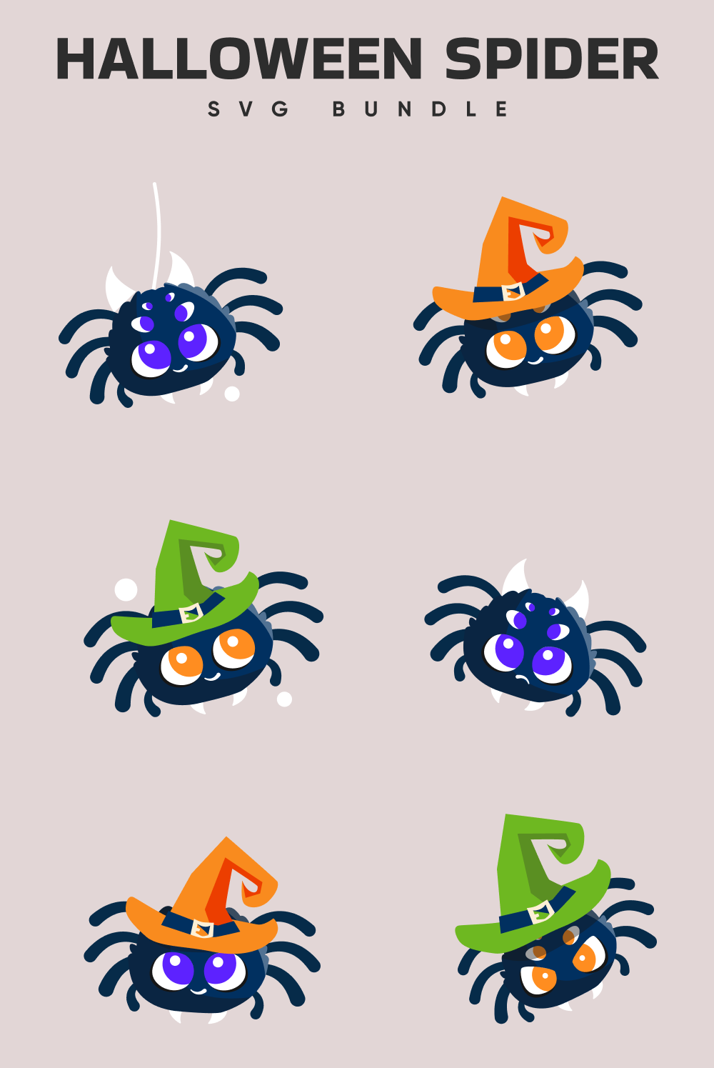 Halloween spider svg bundle.