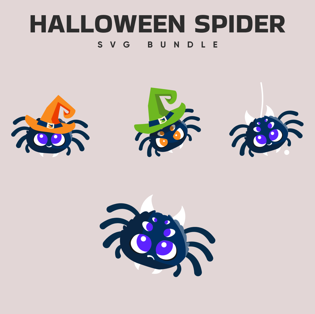 Halloween spider svg bundle.