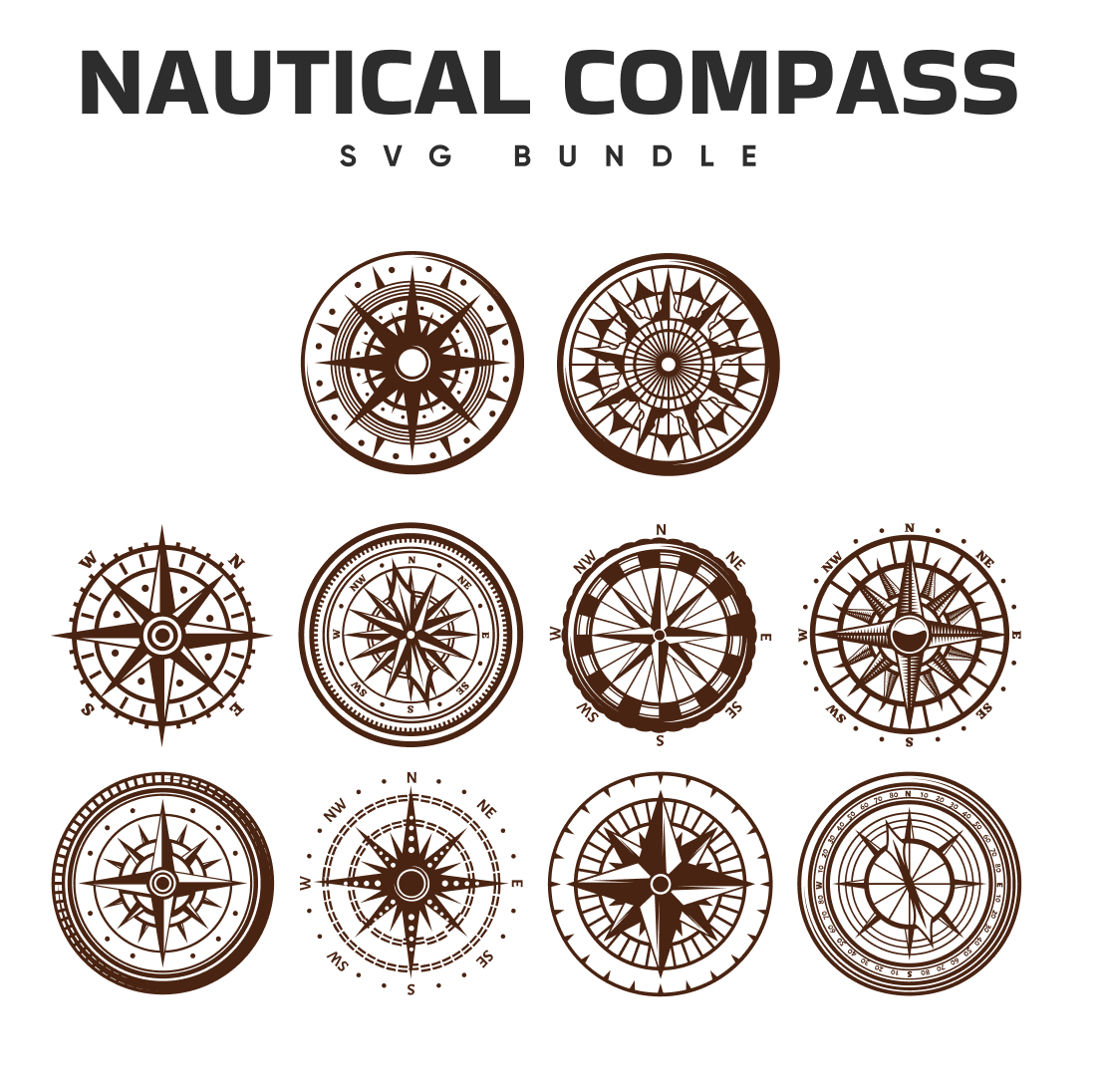nautical compass svg.