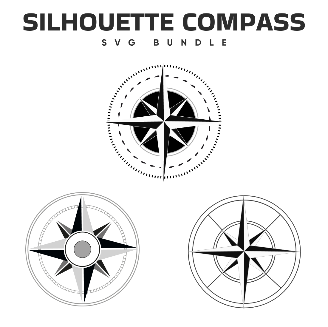 silhouette compass svg.