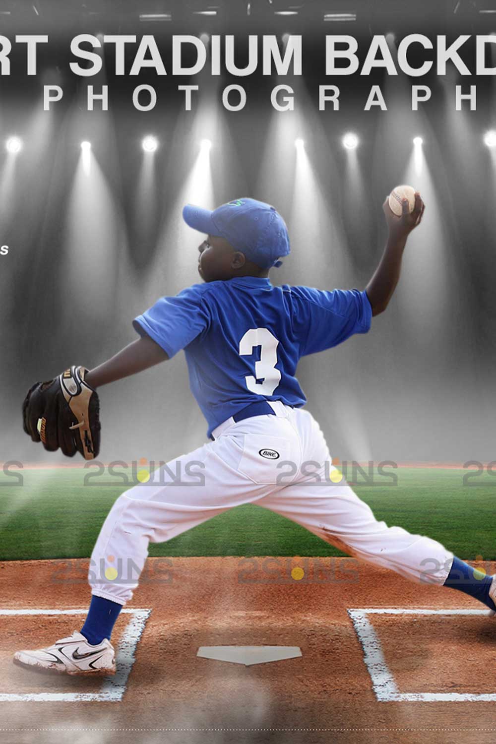 Baseball Backdrop Sports Digital Pinterest Image.
