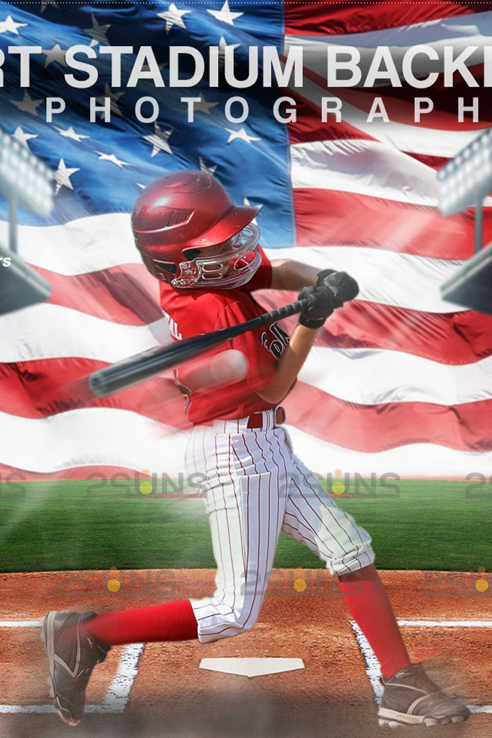 Baseball Backdrop Sports Digital Photoshop Overlay Pinterest Image.