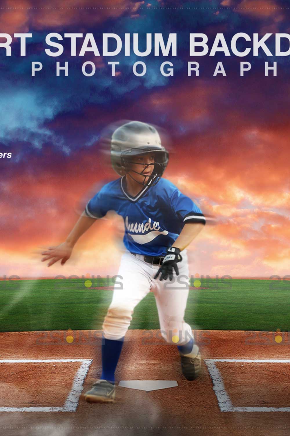 Modern Baseball Backdrop Sports Digital Background Pinterest Image.