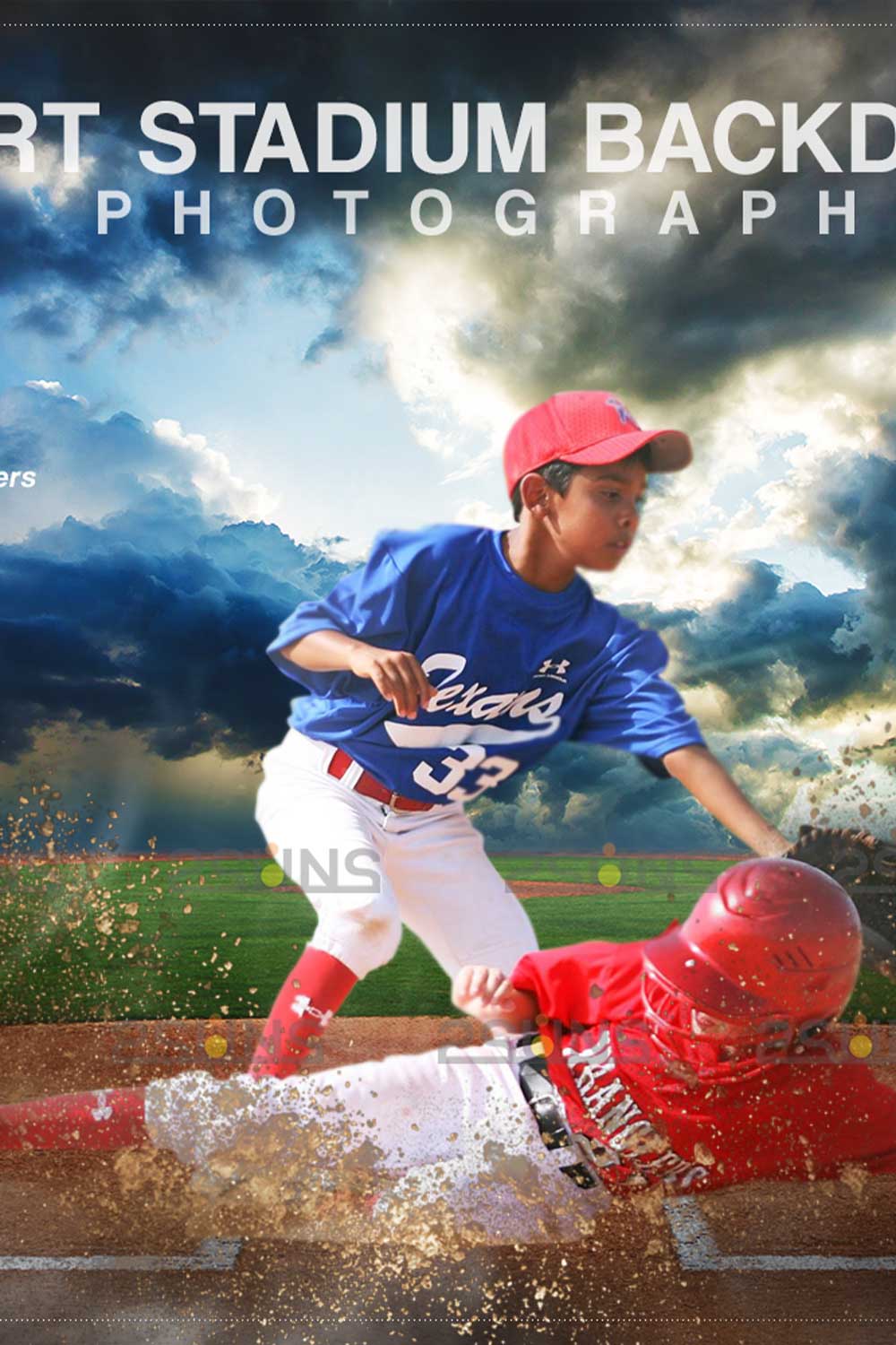 Baseball Stylish Backdrop Sports Digital Background Pinterest Image.