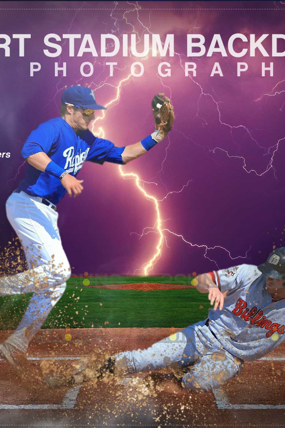 Baseball Amazing Backdrop Sports Digital Photoshop Overlay Pinterest Image.