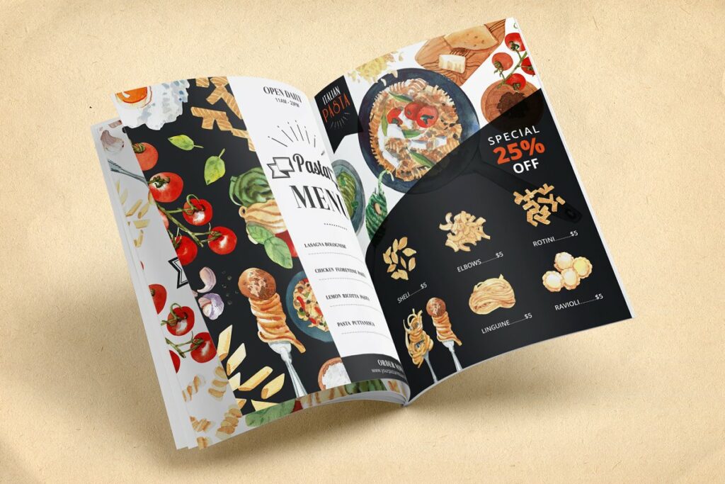 Pasta Recipe and Dishes Watercolor – MasterBundles