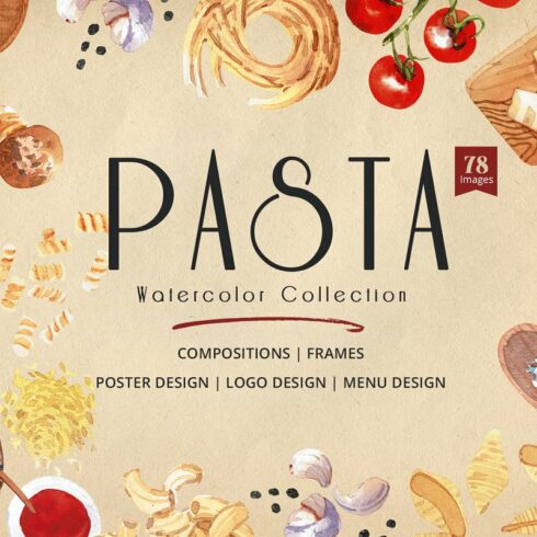 Pasta Recipe And Dishes Watercolor Master Bundles